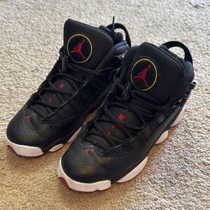 Jordan Black and Red High-Top Sneakers for Performance